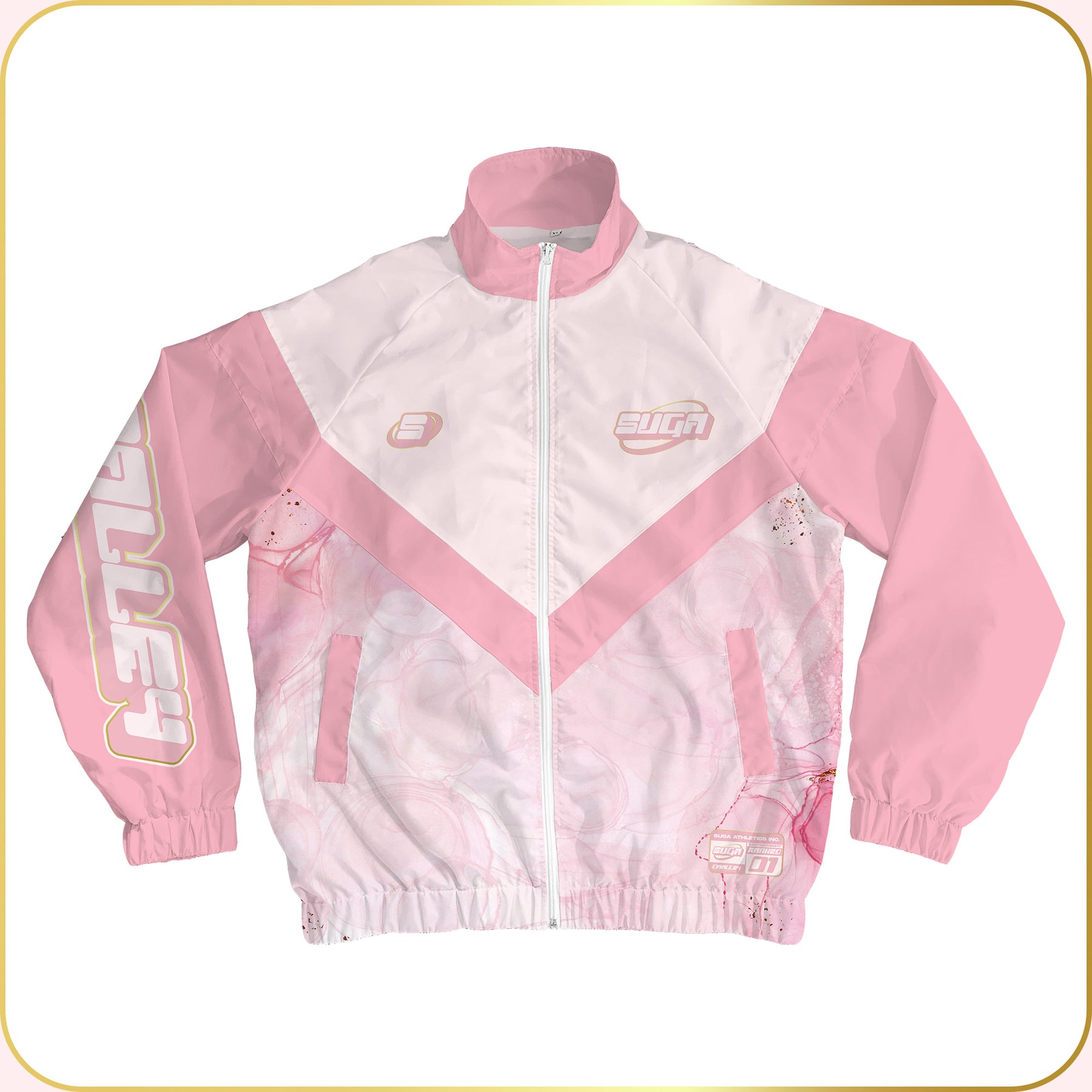 Pink Marble Windbreaker
